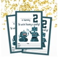 thumbnail image 2 of Darling Souvenir White Birthday Invitation Card 28 Pcs Fill or Write In Blank Invites Printable Party Supplies 5 x 7 Inches, 2 of 5