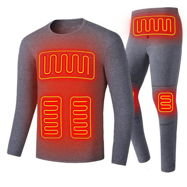 tage Sommetider Clancy Ploreser USB Charging Heated Underwear Outfits for Adults With 10000mAH  Battery - Washable Electric Heated Thermal Long Sleeve T Shirt Long Pants  Trousers Bottoms for Men & Women - Walmart.com