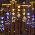thumbnail image 2 of Luces LED con ventosa para Navidad, Papá Noel, copo de nieve, alce, decoración de ventanas, decoración navideña para el hogar, luces de Año Nuevo, Navidad, 2 of 5