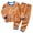 Orange, variant on Coerni Kids 2 Piece Pajamas Toddler Boys Girls Dinosaur Pjs Long Sleeve Cotton Sleepwear Cute Bunny Animals Graphic