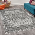 thumbnail image 2 of Vintage Decorative Rug, Nostalgic Retro Floral Petals Pastel Look Damask Check Victorian Grayscale Motif, Quality Carpet for Bedroom Dorm and Living Room, 6 Sizes, Dimgray, by Ambesonne, 2 of 4