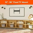 onn. Fixed TV Wall Mount for TVs 32" to 86" holds upto 120 lbs