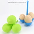 thumbnail image 2 of ruzhgo Silicone Egg Cooker 3 Hole Handheld Solid Color Reusable Washable Household Kitchen Boiler Cooking Tool Accessories Green Blue, 2 of 6