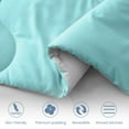 thumbnail image 6 of Peace Nest 3-Piece Lightweight Solid Reversible Quilted Down Alternative Comforter and Shams Bedding Set, King, 6 of 6