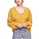 thumbnail image 1 of Free People Suéter de punto para mujer, amarillo, pequeño Free People Pull-over, 1 of 1