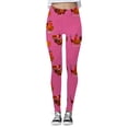 thumbnail image 4 of TYGHBN Thanksgiving Turkey Print High Waisted Tight Fitting Comfort Sports Leggings for Women Postpartum Pants Underwear for Women Cropped Leggings for Women Ruffle Panties plus Size Pants for Women, 4 of 4