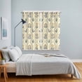 thumbnail image 3 of Yellow Flower Pattern Kitchen Curtains Window Panels, Vintage Botanical Floral Simple Yellow Insulated Window Treatment Curtain, Grommet Curtains for Bedroom/Living Room/Bathroom, 2 Piece 42"Wx63"L, 3 of 8