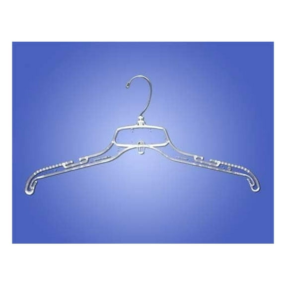 Plastic Clothes Hangers 50 Pack - 17 Inch Clear Hangers - Heavy Duty Swivel Hook Clothes Hangers for Shirt, Blouse, Coat, Sweater
