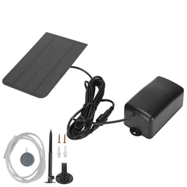 Bomba de oxígeno solar 2W ahorro de energía portátil acuario bomba de aire solar para exteriores tanques de peces acuarios