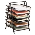 thumbnail image 2 of Mind Reader 6-Tier Paper Tray, Desktop Organizer, File Storage, Office, Metal Mesh, Black, 2 of 7