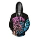 thumbnail image 2 of Sudadera con capucha con reloj impreso en 3D para hombre, sudadera con gráfico de flor del diablo, sudadera de ocio de gran tamaño con cremallera, sudaderas de manga larga, 2 of 5