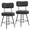 Black, variant on Tcbosik 2 Pack Swivel Bar Stools with Removable Backrest, PU Leather Upholstered Counter Stool with Metal Legs for Kitchen Island, Dining Room, Living Room, Black