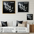 thumbnail image 4 of Designart "White Willow Leaves I" Leaves Floater Framed Wall Decor, 4 of 5