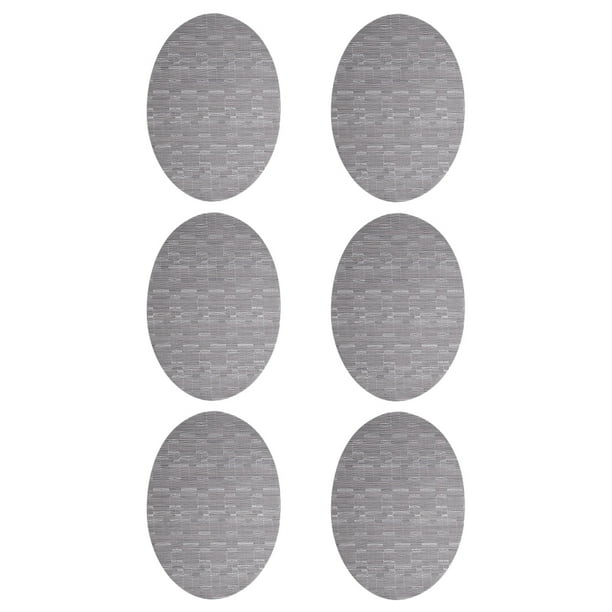Manteles Individuales Impermeables Advancent 6 Piezas Gris-Plata 45*32.5 cm