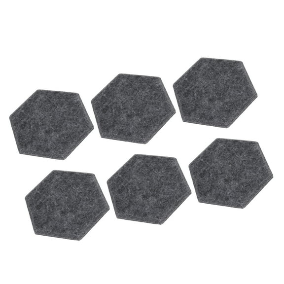 12PCS Hexagon Acoustic Panels High Density Sound Absorbing Panels Sound Proof Beveled Edge Wall Panels 14*12*7cm