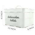 thumbnail image 6 of AuldHome Design Dishwasher Pod Holder, Tablet Container; White Enamelware Rustic Kitchen Storage Tin w/ Lid, 6 of 10