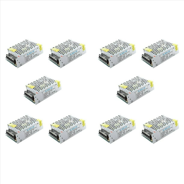 10X Caliente Transformador de Fuente de Alimentacion de Interruptor para Tira del LED 12V 5A
