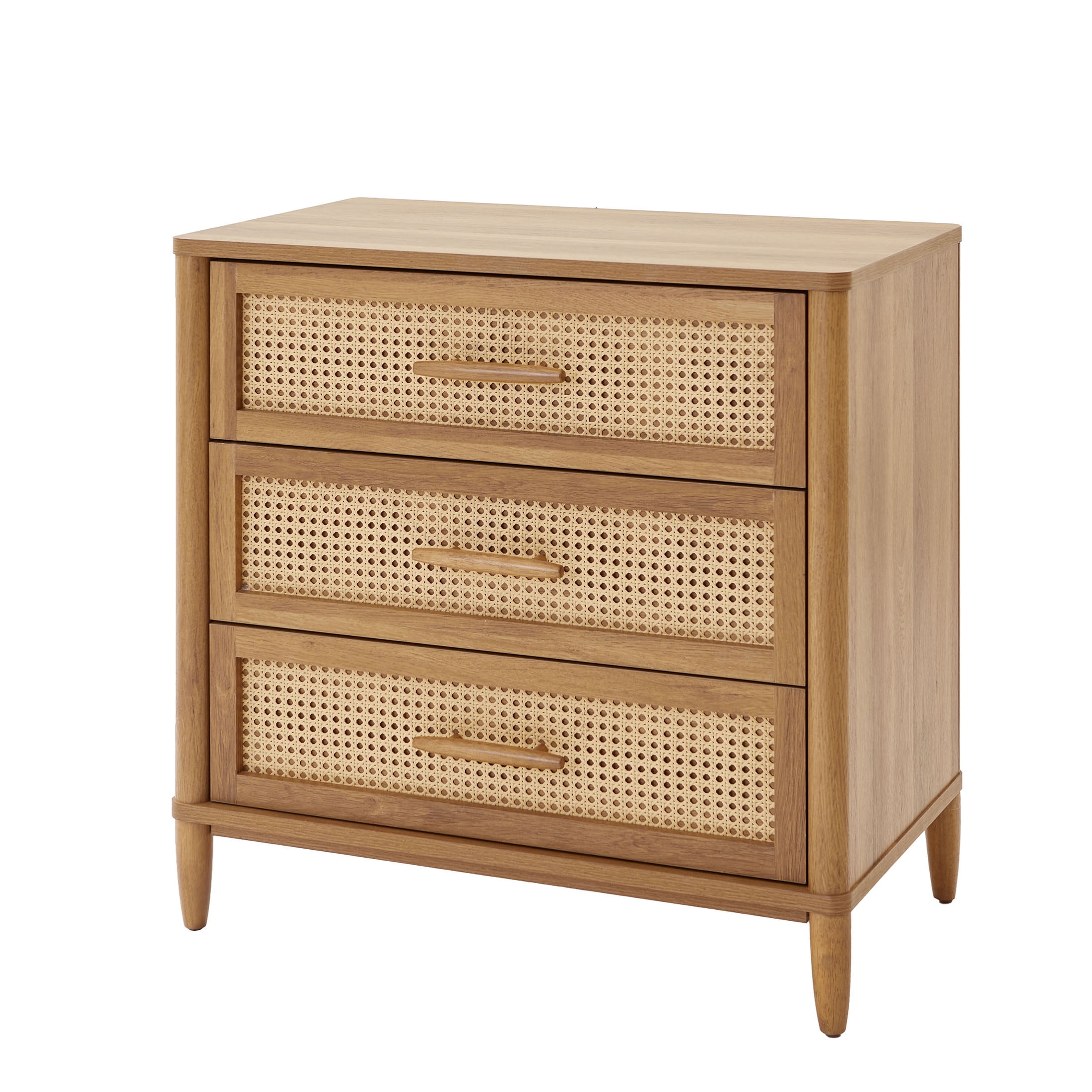 Better Homes & Gardens Springwood Caning 3-Drawer Nightstand with