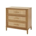 thumbnail image 6 of Better Homes & Gardens Springwood Caning 3-Drawer Nightstand with USB, Light Honey finish, 6 of 9