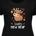 thumbnail image 4 of Inktastic Happy New Year Cute Ox Women's Plus Size T-Shirt, 4 of 5