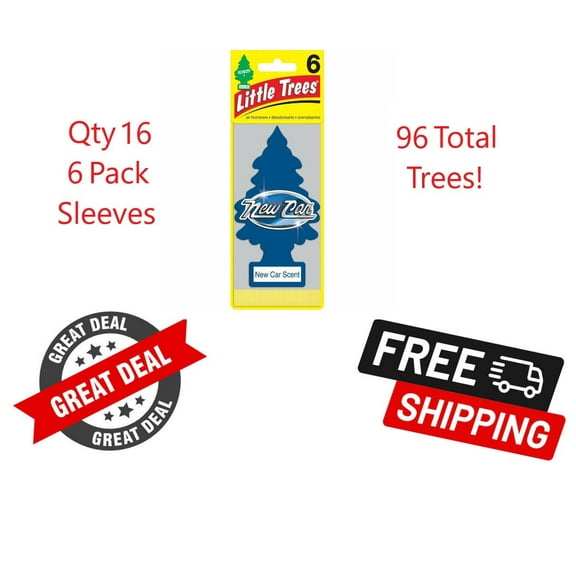 Little Trees U6P-60189 New Car Scent Hanging Air Freshener for Car/Home 96 Pack!