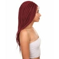 thumbnail image 3 of LUXLUXE Uyai Straight 23 Inch 4X4 Hand-Tied Lace Braided Wig, Heat Resistant Fiber, 20+ Shades of Natural, Dip Dyed, & Blended Colors (#BURGUNDY), 3 of 8