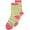 pink stripe, variant on Tic Tac Toe - Little Girls' Striped Ankle Sock 31843-X-Small (pink purple heart)
