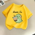 thumbnail image 7 of rd Yellow Dinosaur Graphic T Shirt for Children Boy Girl Fall Summer Short Sleeve Boat Neck Casual Tee Shirt Tops Kid 2026 Clothing 4 Years, 7 of 7