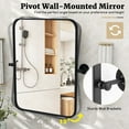 thumbnail image 6 of Costway 30 x 22 Inch Black Metal Framed Pivot Rectangle Wall-Mounted Mirror Black, 6 of 10