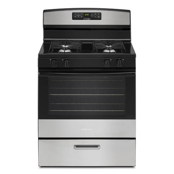 Brand New Amana® AGR6303MMS: 30-inch Gas Range in Stainless Steel.