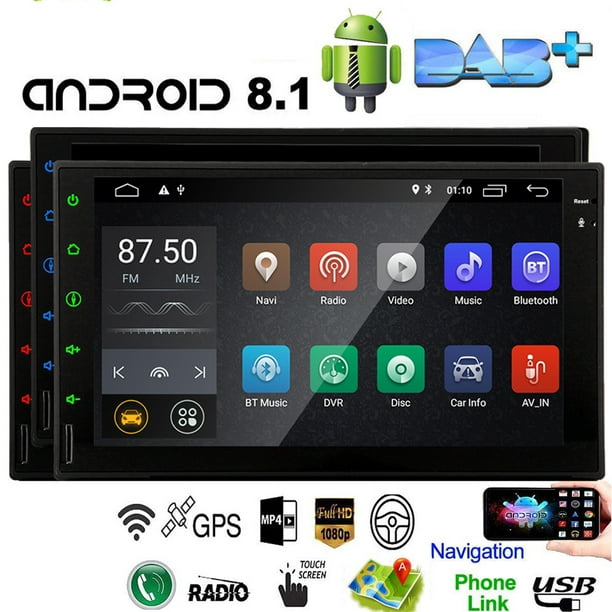 Android 8 1 Oreo Car Stereos With 7inch Full Touchscreen Player In Dash Double Din Autoradio Bluetooth Gps Navigation Headunit Support Wifi Obd Mirror Link 4g 3g Usb Stereo System Walmart Com Walmart Com