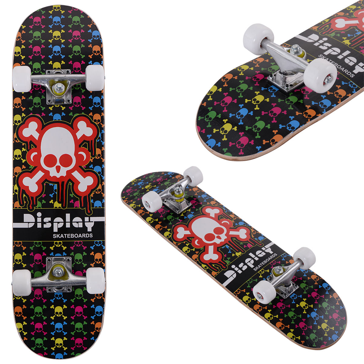 31" x 8" Professional Skateboard Longboard Complete Trucks Maple Deck