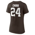 thumbnail image 3 of Women's Fanatics Nick Chubb Brown Cleveland Browns Player Icon Name & Number V-Neck T-Shirt, 3 of 3