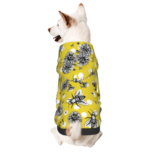 Balery Honeybee Sudadera con Capucha para Perros Pequeños – Ropa para Mascotas, Disfraz para Perros y Gatos, Ideal para Fiestas y Cosplay-X-Large