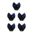 thumbnail image 2 of relayinert Cloth Elegant And Professional Bow Hair Net For Stylish Ladies Wide Application Bow Work Hair Clips Thick Stripes- Blue 5Set, 2 of 6