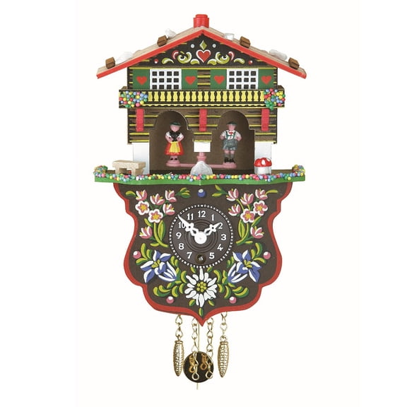 Black Forest Clock Swiss House Weather House TU 808 P
