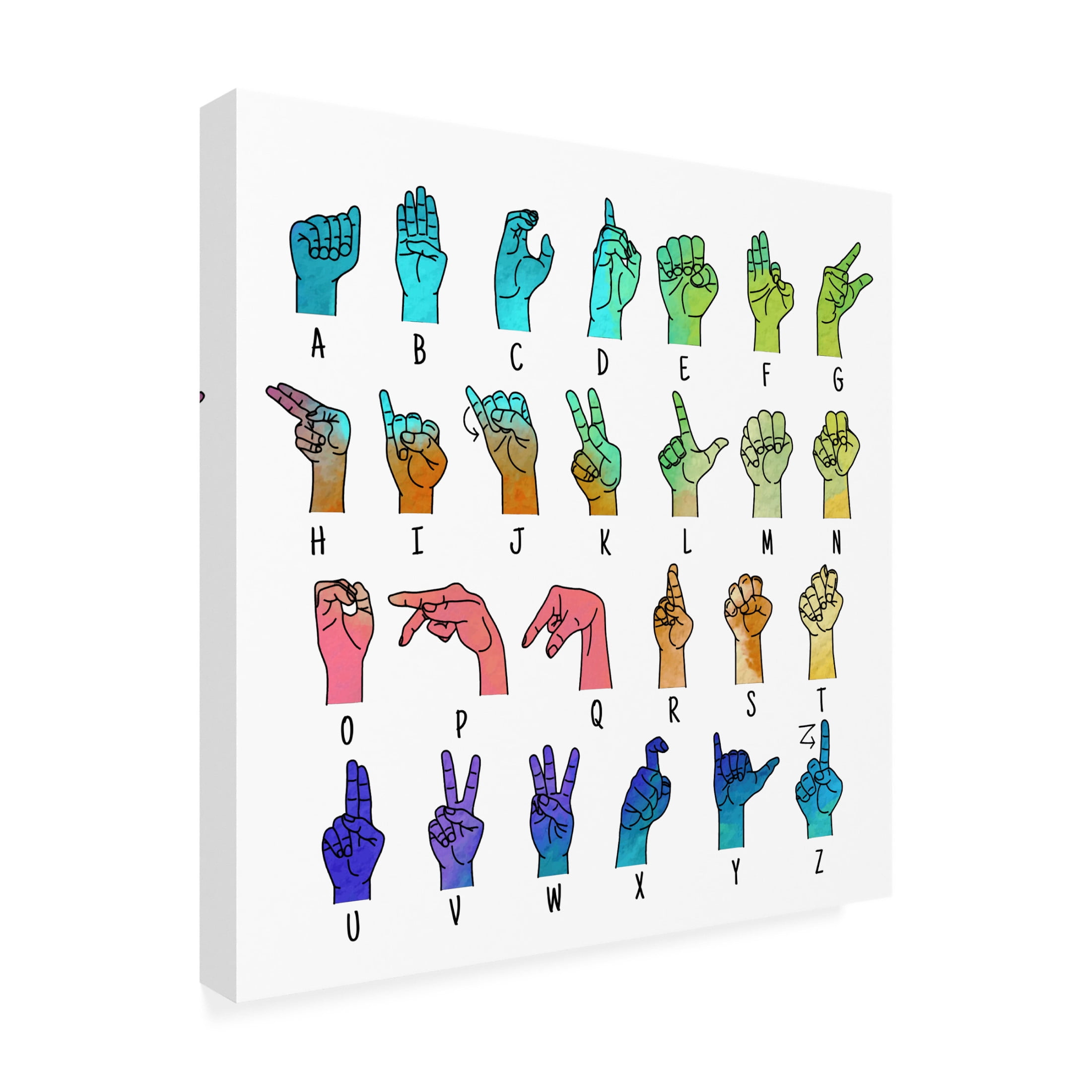 Canvas Wall Art - Jean Plout 'Kids Rock C' Wall Art for Living Room, Bedroom, or Office Décor by Trademark Fine Art - 14 x 14 Inches