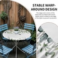 thumbnail image 2 of Sage Green Coastal Round Tablecloth for 36-44 Inch Tables, Fitted Table Cover with Elastic Edge, Spring Eucalyptus Leaves Waterproof Outdoor Table Cloth Protector for Patio Garden Dinner Picnic, 2 of 9