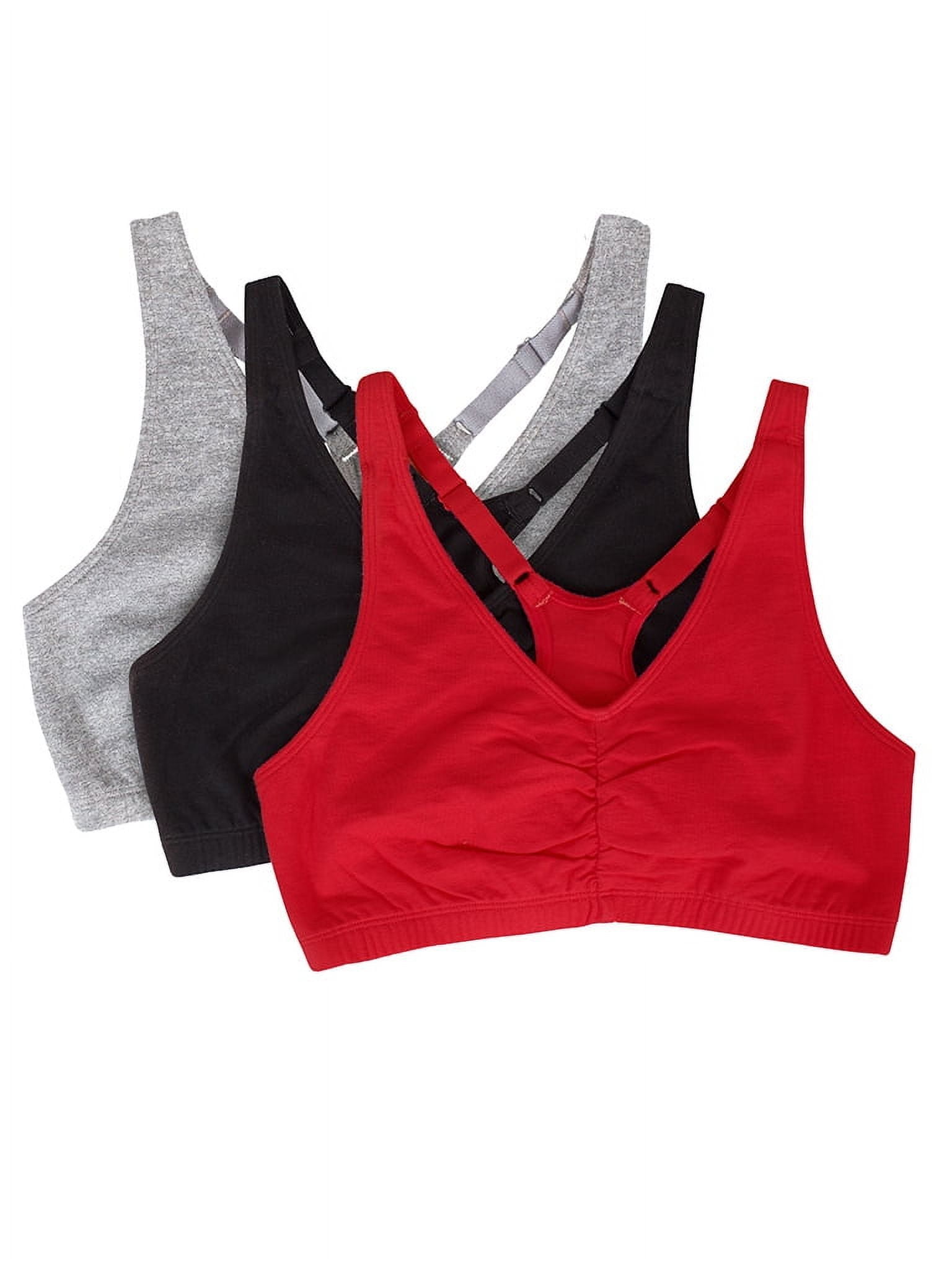 トップス LGB STRING BRA ICEPINK + FORBIDDEN FRUIT Fruit of the Loom Women's Cotton T-Shirt Bra, 2-Pack
