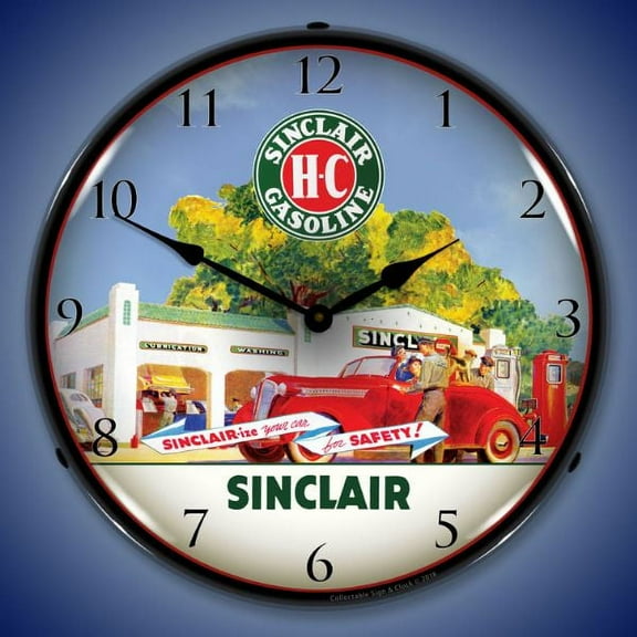 Collectable Sign and Clock Sinclair Station