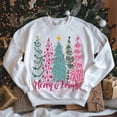 thumbnail image 2 of Merry & Bright Christmas Tree Sweatshirt, Holiday Graphic Pullover, Festive Winter Crewneck, Gift for Her or Him, 2 of 2
