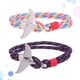 thumbnail image 4 of 2 pulseras de cola de ballena para hombre y mujer, con abalorios náuticos de supervivencia, cadena de paracord, pulseras de metal con gancho (cola de ballena 01+02), 4 of 6