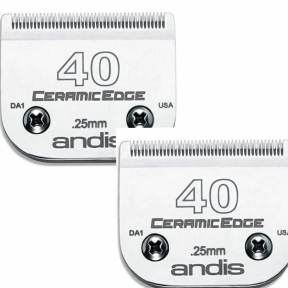 Andis CeramicEdge Detachable Pet Grooming Clipper Blade #40 2-Pack
