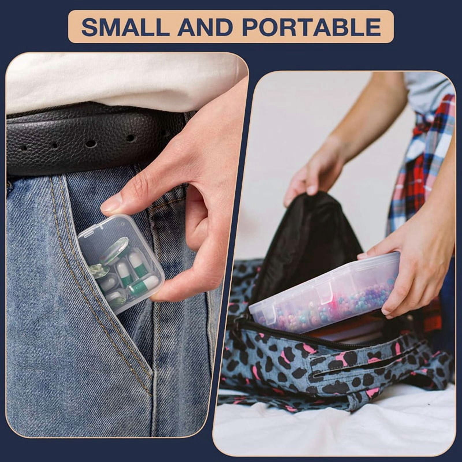 3X Bead Organizer Box, A Large Transparent Box with 30PCS Small Clear Plastic Storage Containers,Portable Craft Box