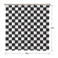 thumbnail image 5 of Black and White Checkered Pattern Shower Curtain 72"x72" ,Bathroom Decorative Shower Curtains Set with 12 Hooks,Modern Waterproof Washable Shower Curtain, 5 of 6