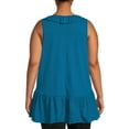 thumbnail image 3 of Terra & Sky Women’s Plus Size Ruffled V-Neck Tank Top, 3 of 6