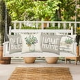 thumbnail image 3 of Home Sweet Home Bless This Home Throw Pillow Covers 20x20 Inch Set of 4 Eucalyptus Leaves Truck Vase Decorations Cushion Case Spring Summer Seasonal Decor for Home Sofa Couch, 3 of 5