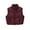 Wine, variant on Cropped Puffer Vest Women Winter Puffy Vest with Pockets Lightweight Stand Collar Zip Up Sleeveless Jacket Wine M