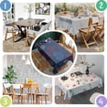 thumbnail image 4 of Blue Star Rectangle Tablecloth 60x84 Inch, Water Resistant Vinyl Washable Seasonal Table Cover for Independence Day Holiday Party Picnic Dinner Decor, 4 of 5