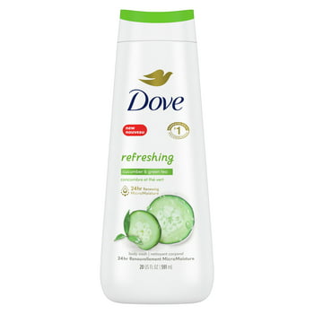 Dove Refreshing Body Wash Cucumber and Green Tea , 20 oz